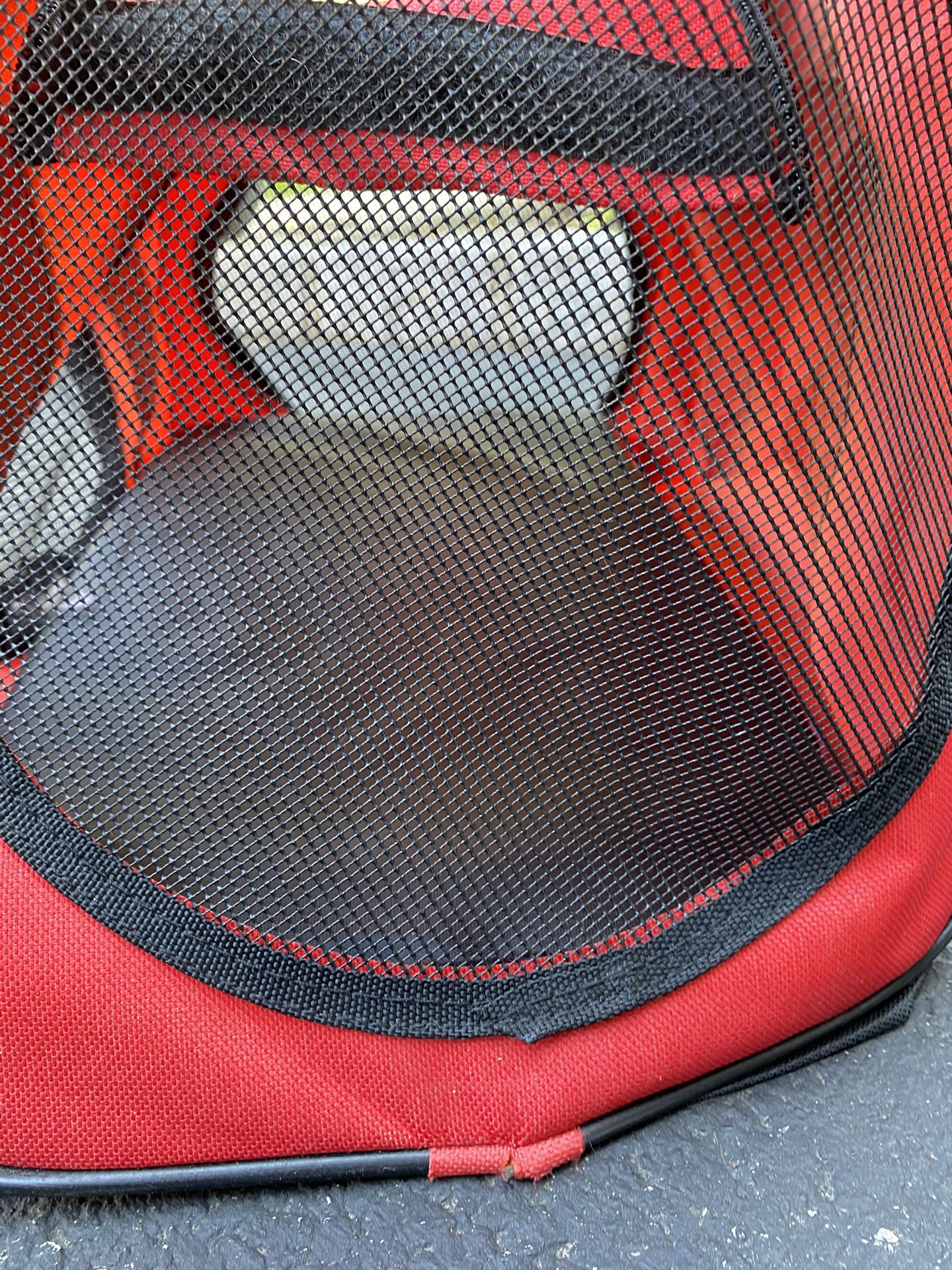 Red Small Soft Sided 360 Degree View Pet Store Cat Dog Animal Transport Carrier 19” long x 11” high’ x 11” wide