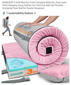 GAIALOOP 3-Inch Memory Foam Camping Mattress