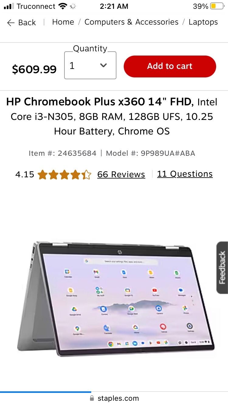 Hp Touchscreen chromebook