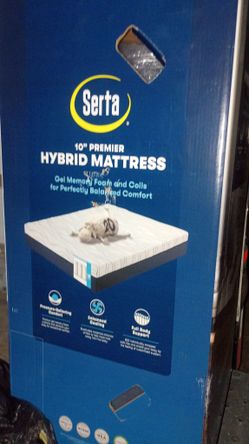 10' queen size hybrid serta mattress brand new in box