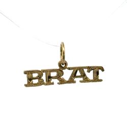Woman’s Ladies 14k Yellow Gold Brat Charm Pendant For Necklace GP3122003