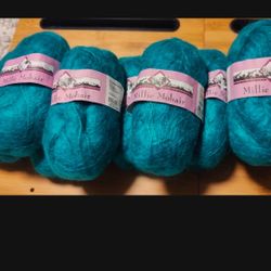 High Quality Mohair Skeins -9 Of Them