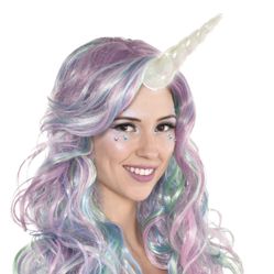 Light-Up Unicorn Horn, Iridescent White, 7.5-in, Wearable Costume Accessory