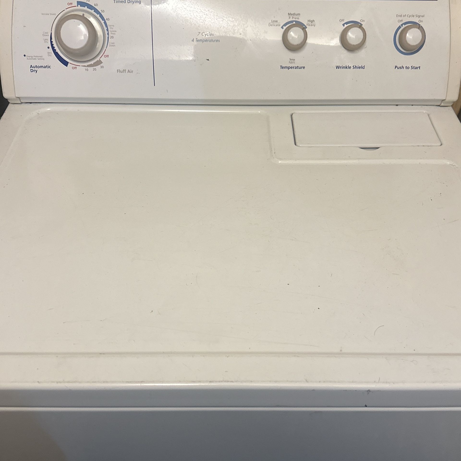 Whirlpool dryer with warranty