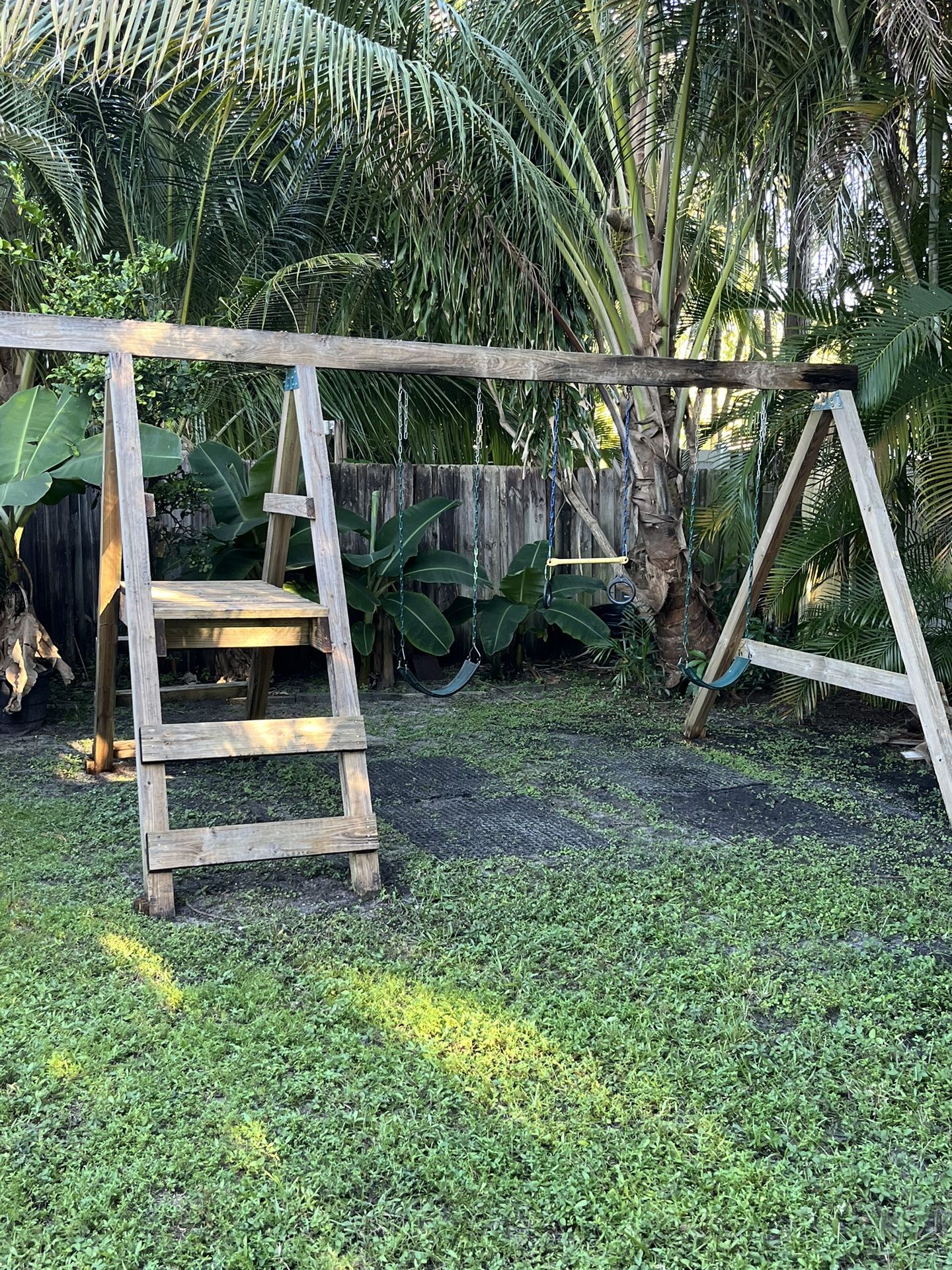 Swing N Slide Wood Swing Set With Slide