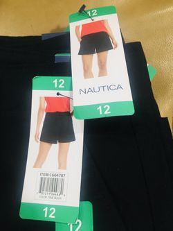 Nautica Black Shorts 12 NWT