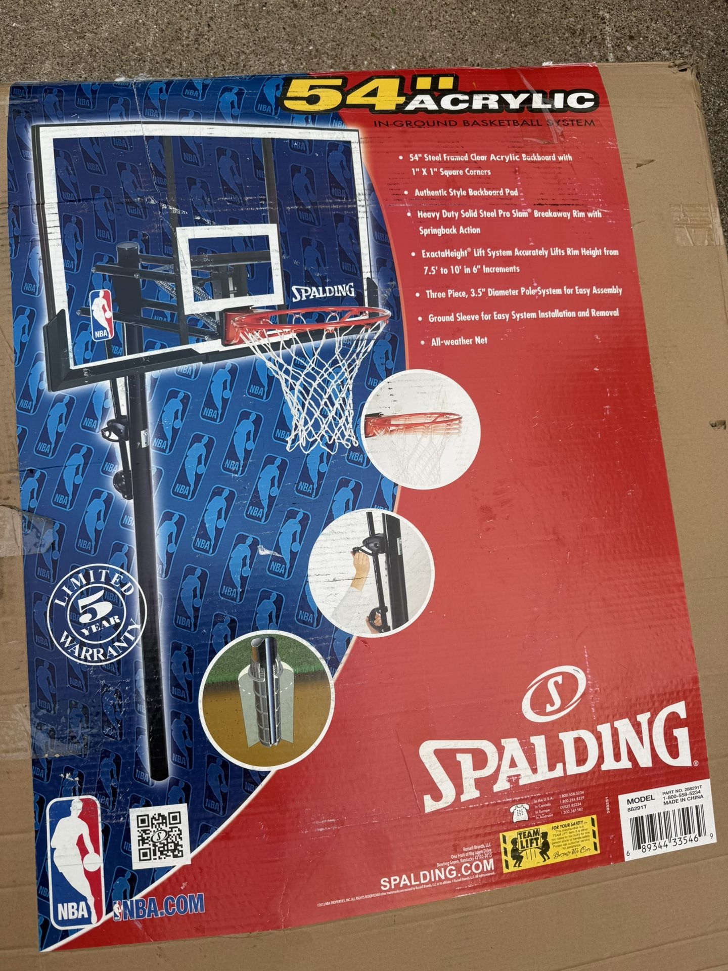 Spalding In Ground Basketball Hoop