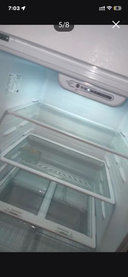 Refrigerator Interior with Glass Shelves