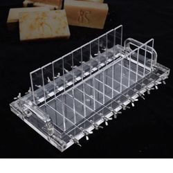 Acrylic soap cutter with wire cutter