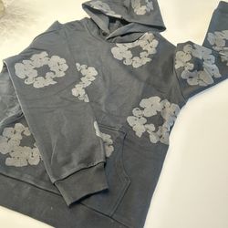 Black on Black Denim Hoodie