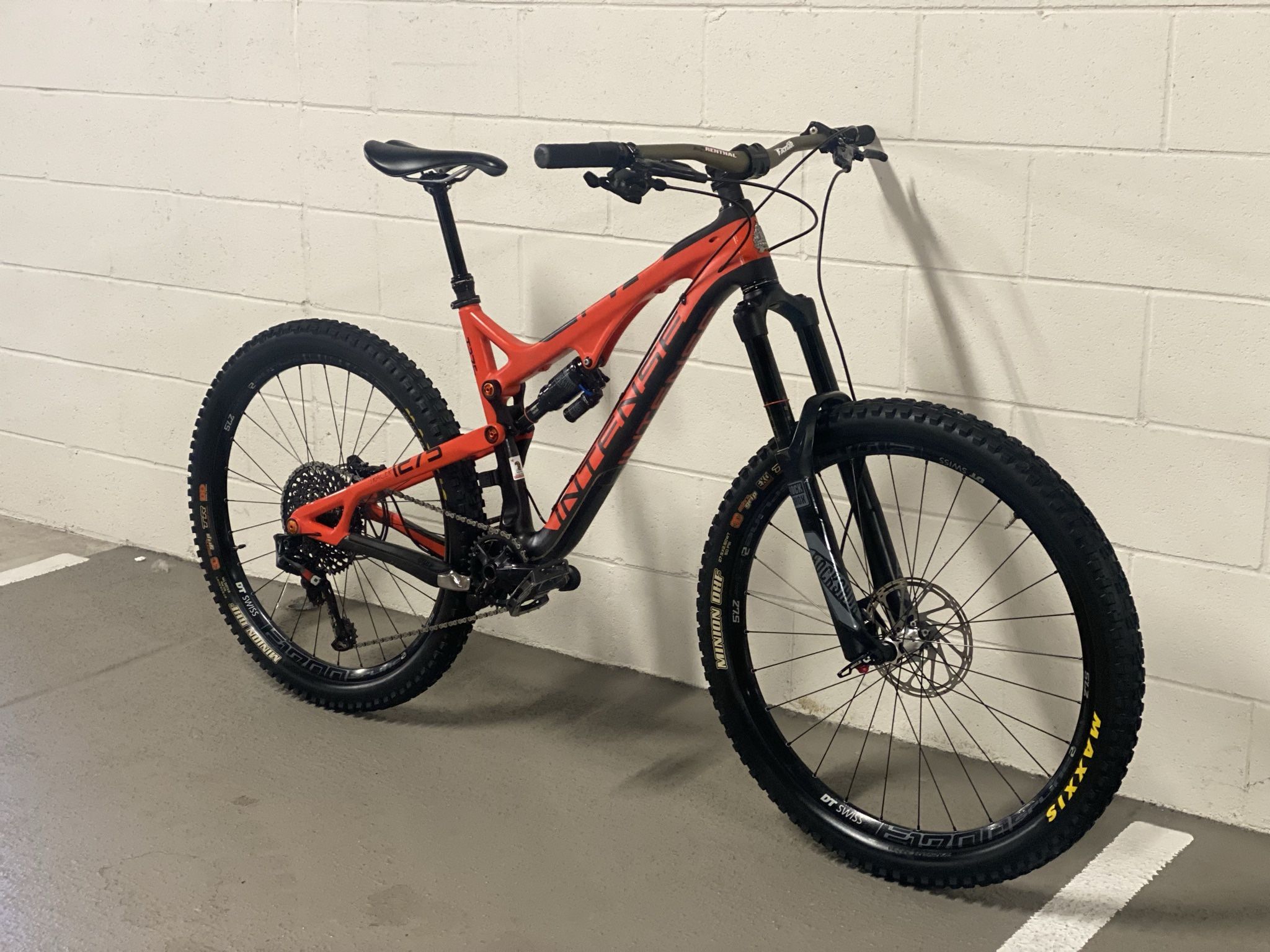 2018 Intense Tracer 275C Pro (CARBON FRAME). M-Size. Full Suspension Mountain Bike. SRAM X0 1*12 (Top Level). LEV Dropper Post. 27.5er Wheel set