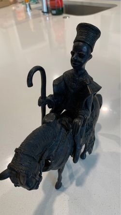 African Two Piece Metal Sculpture