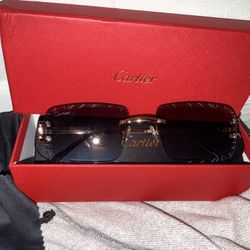 Cartier Glasses Diamond Cut Dark Blue