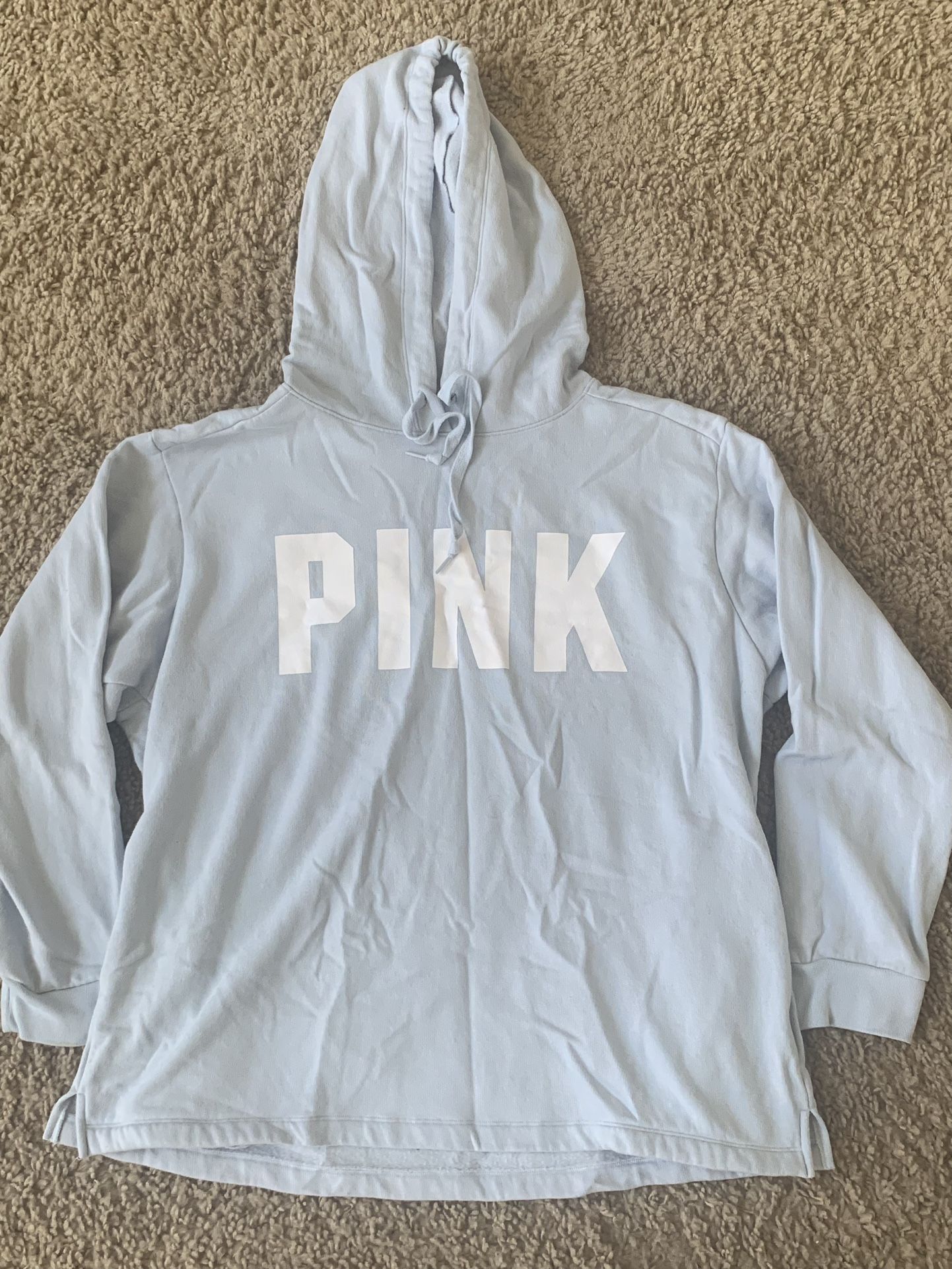 PINK Victoria s Secret Hoodie Woman s Sz XL Light Blue for Sale in
