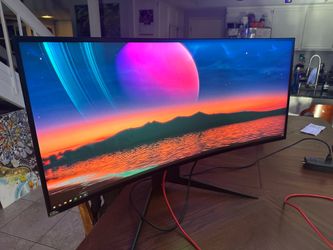 Alienware Ultrawide Monitor - 34inch 120hz 1440p Dell 34.1 AW3418DW PC Screen NVIDIA G-Sync WQHD (3440x1440) /21:9/DP(1.2)/HDMI(1.4)/4xUSB 3.0/3Y PP