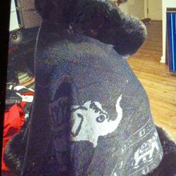 BLACK ELEPHANT PONCHO " ONE SIZE FITS ALL 