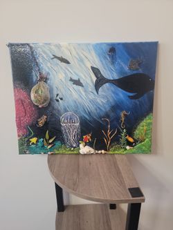Hand Painted Underwater Scene