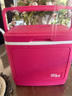 Vintage Igloo Legend 24 Pink Cooler summer camping beach picnic retro Barbie