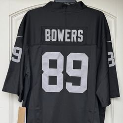 LARGE + XL + 2XL - RAIDERS #89 BROCK BOWERS JERSEY