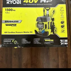 RYOBI 40V HP Brushless Pressure Washer 1500 PSI 1.2 GPM 2 Batteries Included