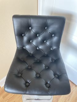 Bar Stool Black Leather