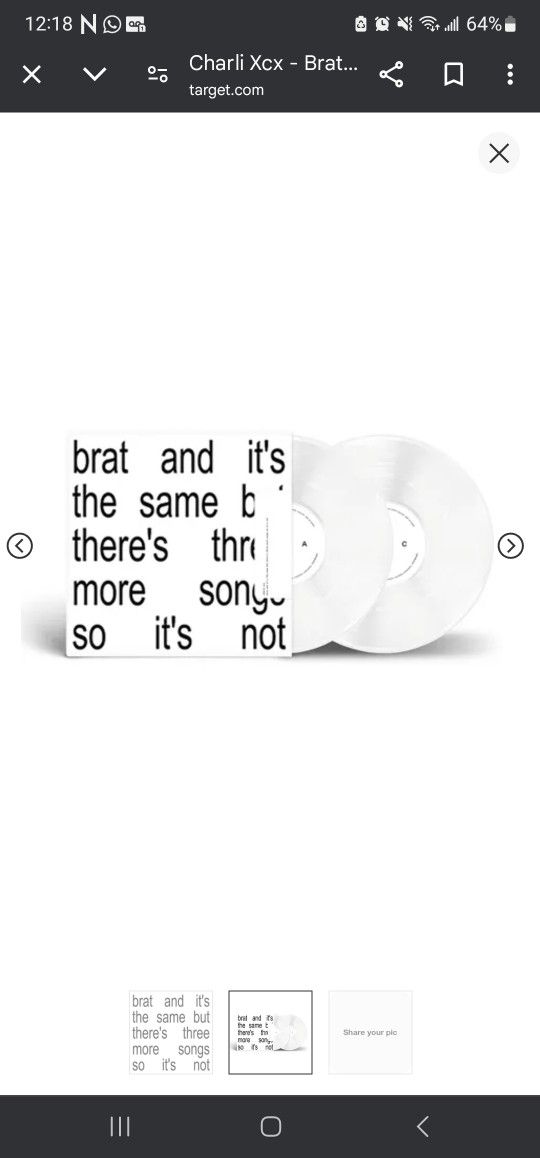 Charlie XCX vinyl record 