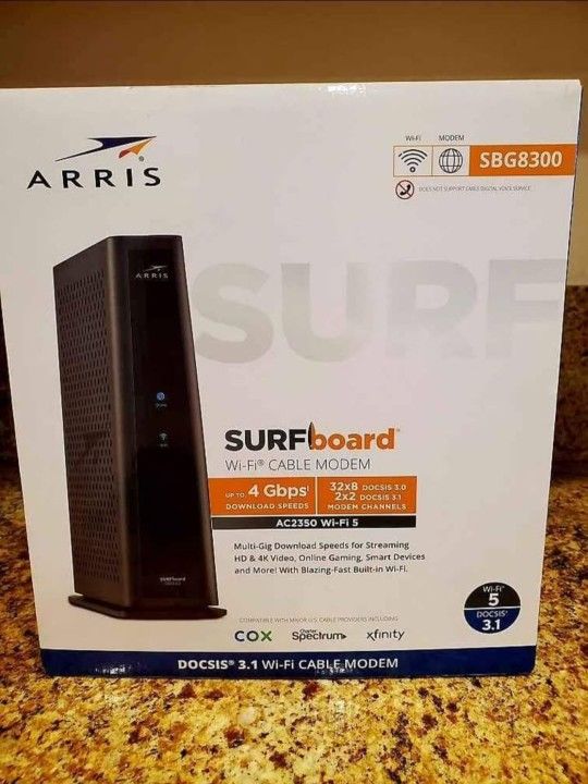 ARRIS SURFboard SBG8300 DOCSIS 3.1 Gigabit Cable Modem & AC2350 Wi-Fi Router