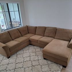 Couch/ Sofa Sectional / Brown / Kevin Charles