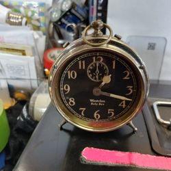 Antique Westclox USA Jack o' Lantern Wind Up Alarm Clock