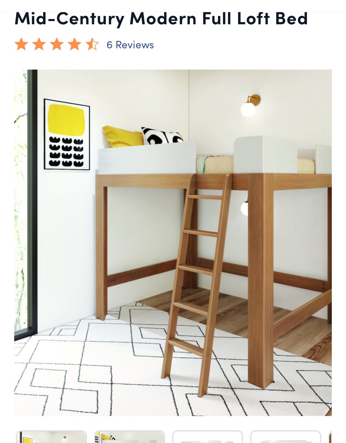 Wooden loft bed