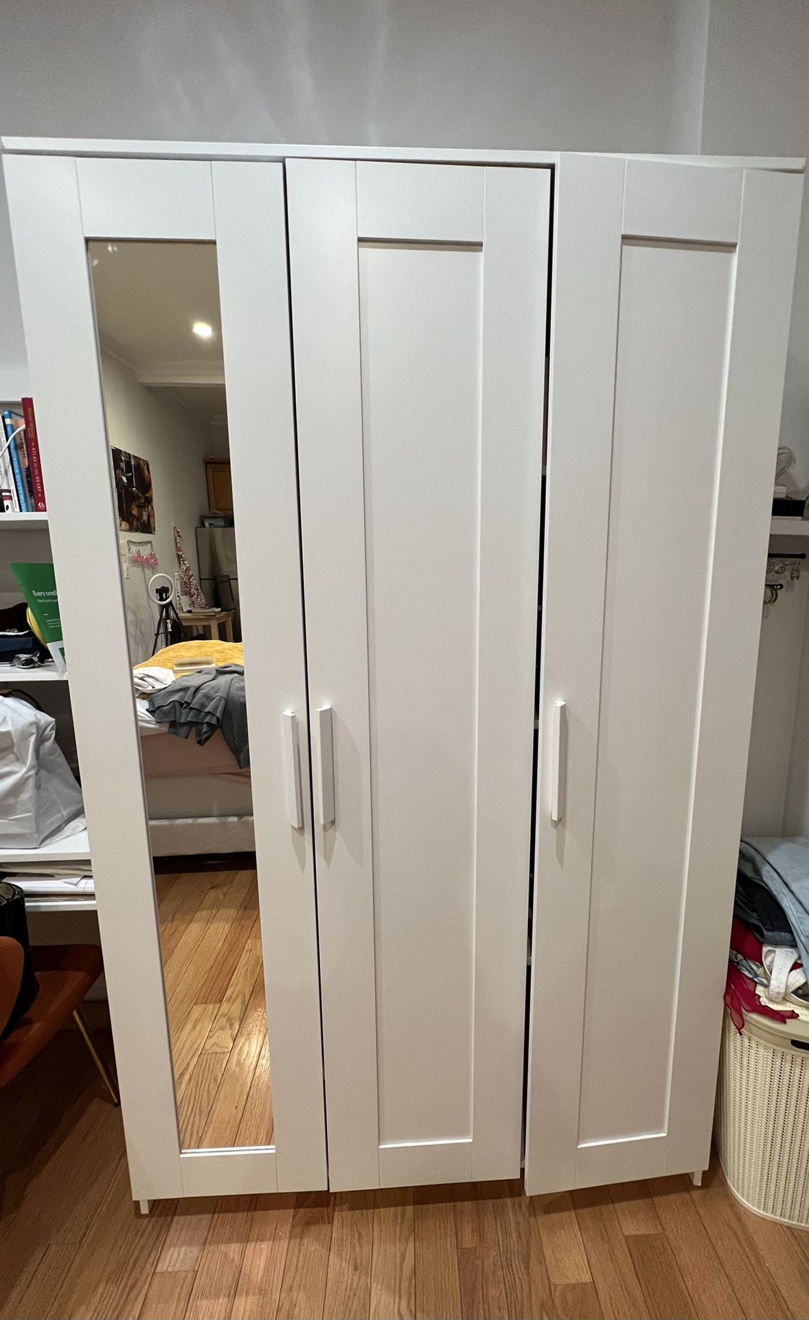 Large Armoire Closet With Hanger Rack Shelf And Shoe Rack