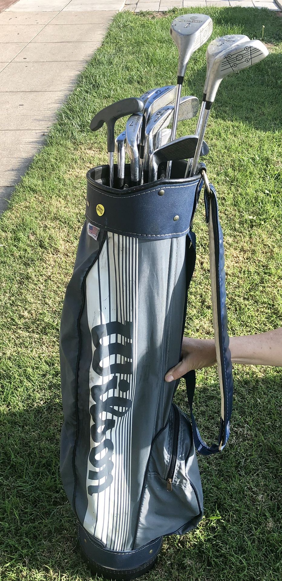 Wilson Golf Clubs and Carry Bag, etc.