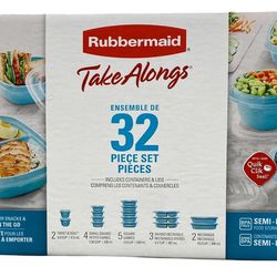 Rubbermaid Take A Longs 32 Pcs Set Container New
