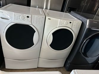 Kenmore front load washer and dryer.
