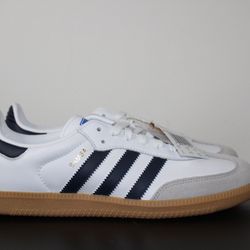 Adidas Samba OG White Night Indigo Gum Men’s Size 9 - New
