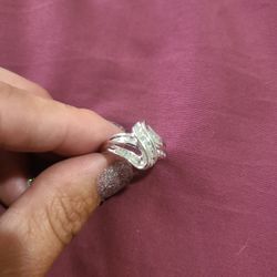 Silver & Diamond Ring 
