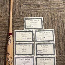 Red Sox Signed Autographed Bat