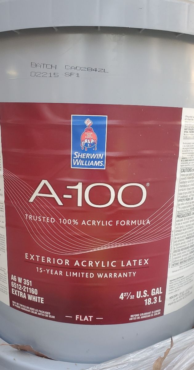 A-100  Exterior acrylic latex Extra White