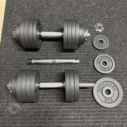 50lb Adjustable Dumbbells