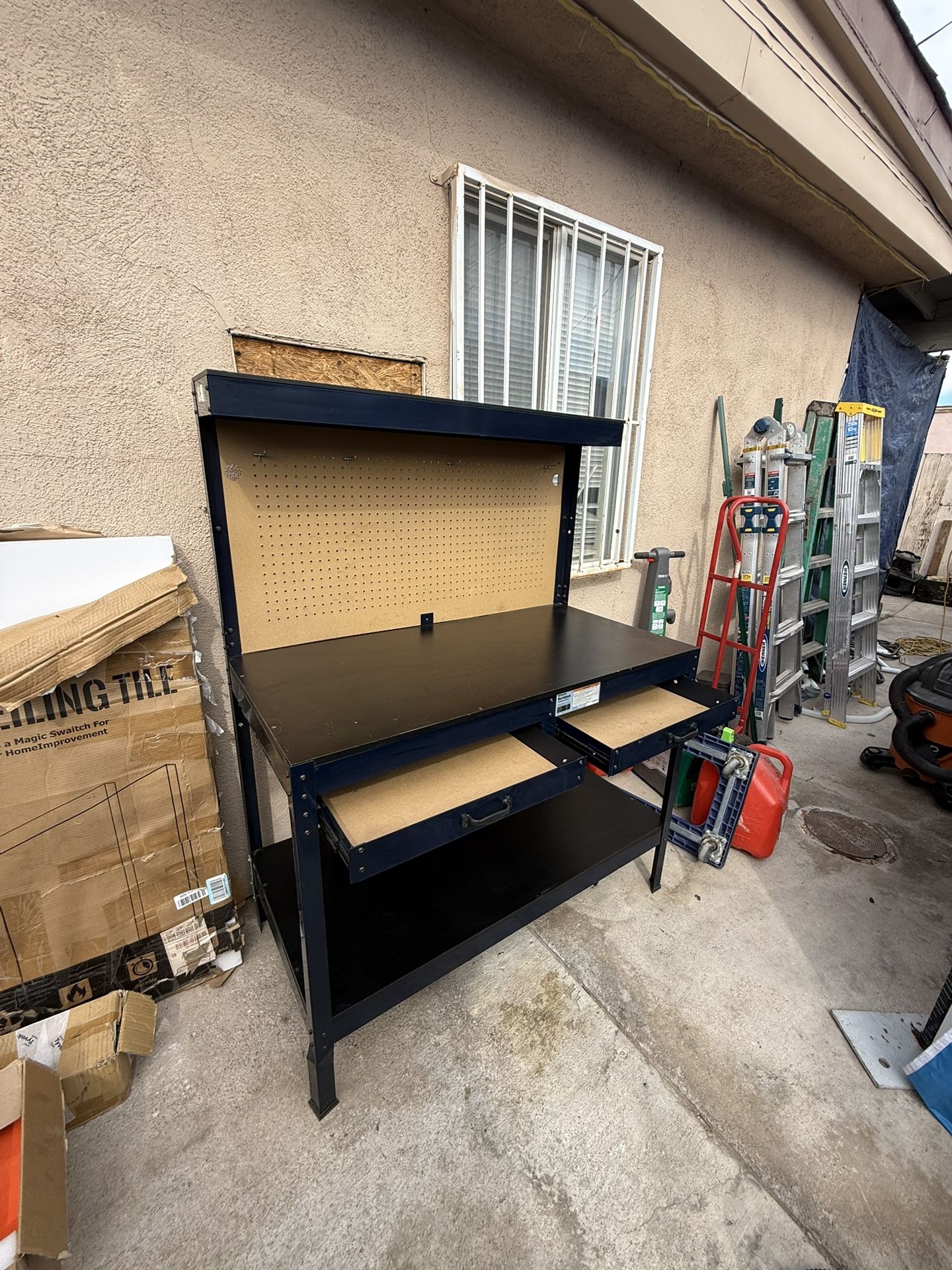 48” Workbench With Power Outlets And Light