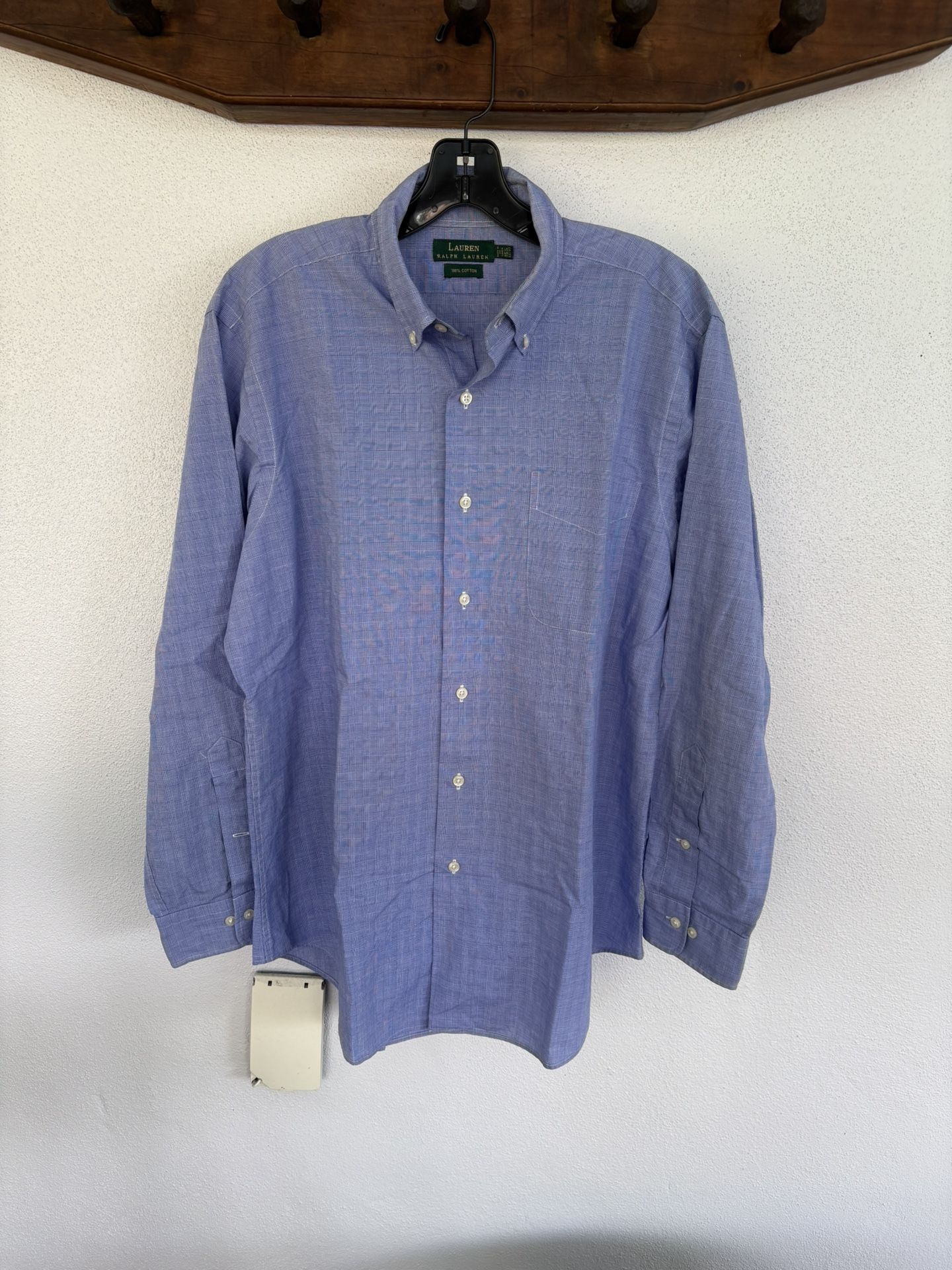 Ralph Lauren Men's Blue button down Shirt, size 15.5, 32/33