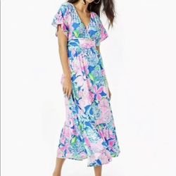 lilly pulitzer jessi maxi dress Jesslyn Silk Maxi Slip Dress