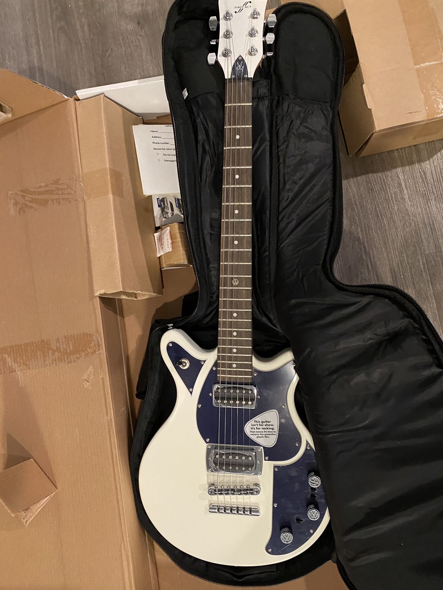 First Act VW Volkswagen Garage Master Electric Guitar w/Original Gig Bag Strings