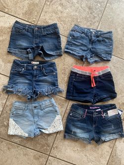 Set of 6 Jeans Shorts Girls