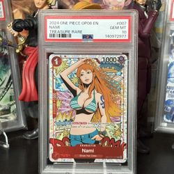 One Piece Nami Treasure Rare OP06 PSA 10 OPTCG card
