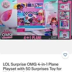 LOL Surprise OMG 4-in-1 Plane Playset with 50 Surprises Toy for Kids Ages 3+

