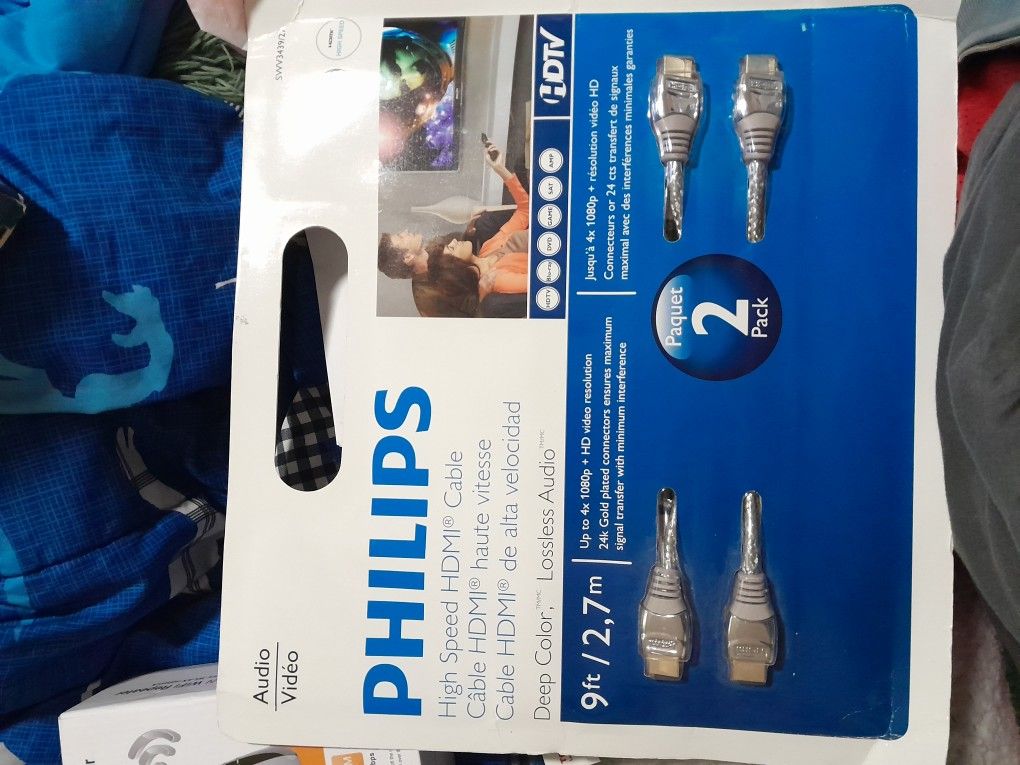 Philips High Speed Hdmi Cables 2 Pack 9 Ft