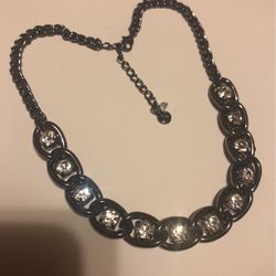 20” Link Necklace With Sparkly Rhinestones And Ext