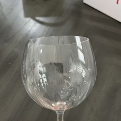 Three Crystal Wine Glasses