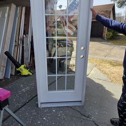 32x80 Back Door Bars Built In Glass. 